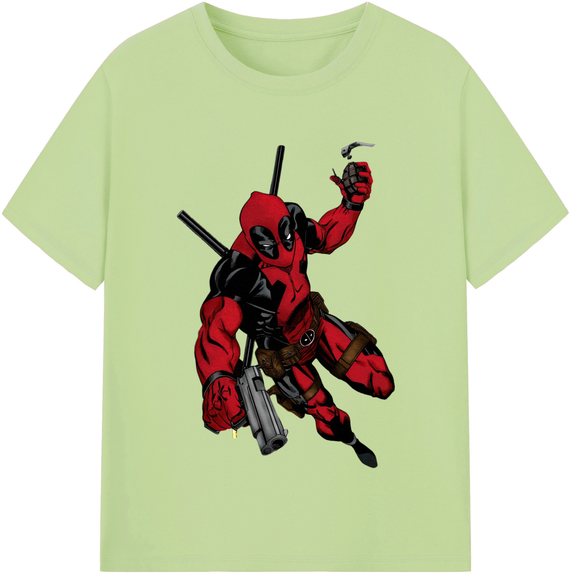 （画像用） Deadpool デッドプール 綿100％半袖Tシャツ（フロントプリント）